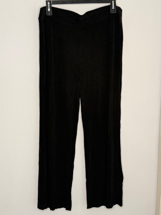 Chico's Pants - Chico’s Travelers Black Silky Wide Leg High Waist Pull-on Pants Size 3R XL